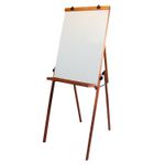 Flip Chart Quadro Branco Compacto 90x60 cm Madeira - Mogno