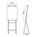 Flip Chart Quadro Branco Soft 60x90cm De Madeira - Preto