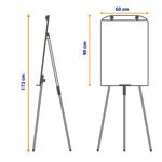 Flip Chart Quadro Branco 60x90cm Tripé Retrátil