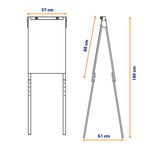 Flip Chart Quadro Branco Compact Line 56x87cm de Madeira