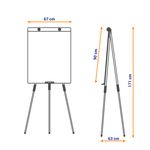 Flip Chart Quadro Branco Office 67x90cm Tripé Retrátil