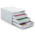 Gaveteiro Organizador de Escritório 4 Gavetas Home Office - Branco