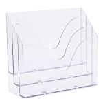 Suporte Organizador Triplo Home Office para Mesa e Escritório Cristal