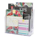 Suporte Organizador Triplo Home Office para Mesa e Escritório Cristal