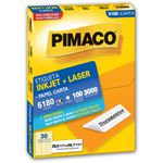 Etiqueta Carta Inkjet Laser 6180 100 Folhas 25.4 x 66.7mm Pimaco 