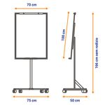 Flip Chart Magnético 70x100cm Com Rodízio Giratório