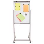 Flip Chart Branco Magnético 70x100cm Com Porta Bloco De Alumínio
