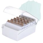 Fichário de Mesa 6x9 com Tampa Mais Kit de Divisórias - Branco