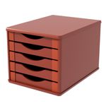 Gaveteiro de Mesa 5 Gavetas Madeira MDF - Tabaco