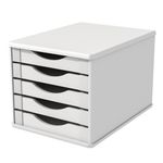 Gaveteiro de Mesa 5 Gavetas Madeira MDF - Branco