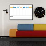 Quadro Planner 60x40 cm Semanal Light Moldura Madeira Preto