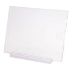 Display Expositor Porta Folheto Office 32x24cm A4 com Base Vertical Horizontal Cristal