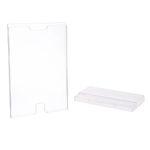 Display Expositor Porta Folheto Office 32x24cm A4 com Base Vertical Horizontal Cristal