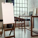 Flip Chart Quadro Branco Fit 54x90cm De Madeira Mdf 