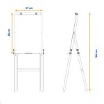 Flip Chart Soft Dobrável 57x88cm Quadro Branco E Porta Bloco