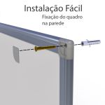 Quadro Branco Magnético Office 120x90 cm Aço Alumínio