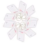 Kit 10 Chaveiro de Plástico Branco com Abertura e Etiqueta Pautada para Identificação
