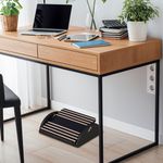 Apoio para os Pés Ergonômico com Regulagem de Altura Preto