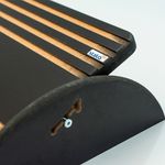 Apoio para os Pés Ergonômico com Regulagem de Altura Preto