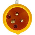 PLUG 2P+T 16A 4H Amarelo OMG-3074