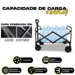 Carrinho Dobrável Multi Uso Camping e Praia 