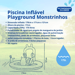 Piscina Inflavel Playground Monstrinho Ômega