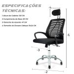 Cadeira Giratória Presidente OT-OC2 Preta Ômega