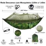 Rede de Descanso com Mosquiteiro 2,60 x 1,40m