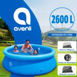 Piscina Inflável Redonda 240 x 63cm 2600L Avenil