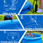 Piscina Inflável Redonda 240 x 63cm 2600L Avenil