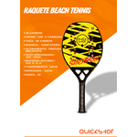 Kit 2 Raquete Beach Tennis 3K Carbono + Bola + Grip + Protetor.