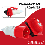 Tomada Eembutir 3P+T 32A 6H Vermelho OMG-4246