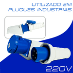 Tomada Sobrepor 3P+T 63A 9H Azul OMG-4509