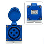 Tomadas Sobrepor 3P+T 16A 9H Azul OMG-4009