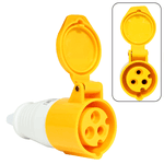 Acoplamento 2P+T 16A 4H Amarelo OMG-3054