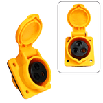 Tomada Embutir 2P+T 16A 4H Amarelo OMG-3044