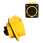 Tomada Embutir 2P+T 16A 4H Amarelo OMG-3044