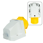 Tomada Sobrepor 2P+T 16A 4H Amarelo OMG-3004