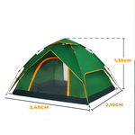 Barraca Camping Automática 3-4 Pessoas Verde