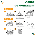 Barraca Camping Automática 3-4 Pessoas Verde