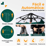 Barraca Camping Automática 3-4 Pessoas Verde