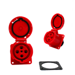 Tomada Embutir 3P+T 63A 6H Vermelho N4546