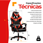 Cadeira Gamer OT-OC1A ÔMEGA Couro Sintético