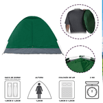 Kit Barraca para 4 pessoas Verde Colchão Inflável Casal Inflador Elétrico