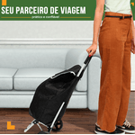 Carrinho Dobrável para Compras Feira 