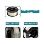 15kg Arame Tubular Aws E71t-1 Ômega