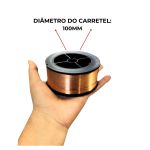 1kg Arame Solda Mig ER70S-6 Aço Carbono 0,8mm Revestido Uso Com Gás