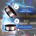 Arame Solda Mig Alumínio Er 4043 rolo com 6,5kg Ômega