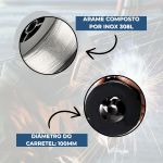1kg Arame Solda Mig Inox 308l 0.8mm Uso Com Gás 