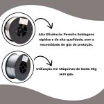 1kg Arame Solda MIG 0,8mm Tubular E71t-1 Gs Uso Sem Gás 